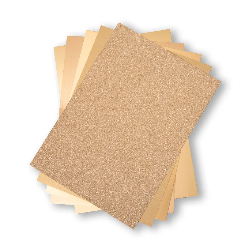 Sizzix Surfacez - The Opulent Cardstock Pack, Gold, 50PK