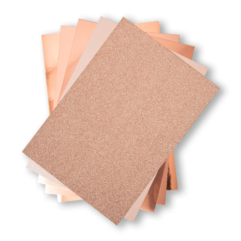 Sizzix Surfacez - The Opulent Cardstock Pack, Rose Gold, 50PK