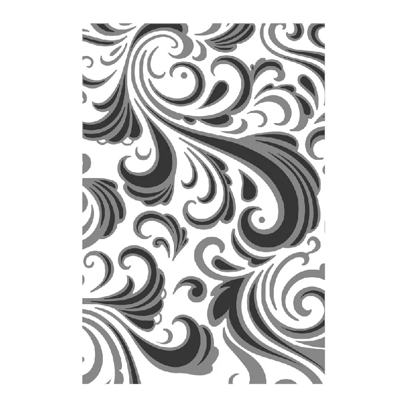 Sizzix Texture Fades Multi-Level Embossing Folder - Swirls by Tim Holtz