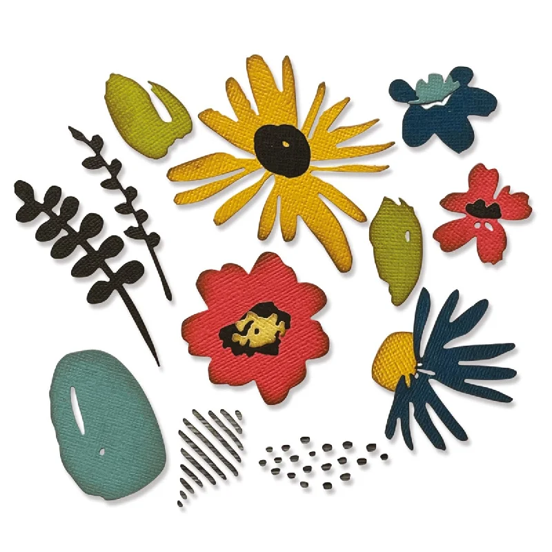 Sizzix Thinlits Die Set 11PK - Modern Floristry by Tim Holtz