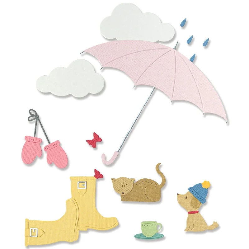 Sizzix Thinlits Die Set 13PK - Rainy Day