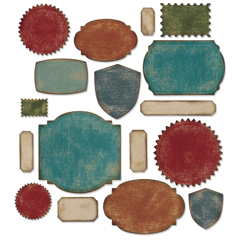 Sizzix Thinlits Die Set 17PK - Labels by Tim Holtz