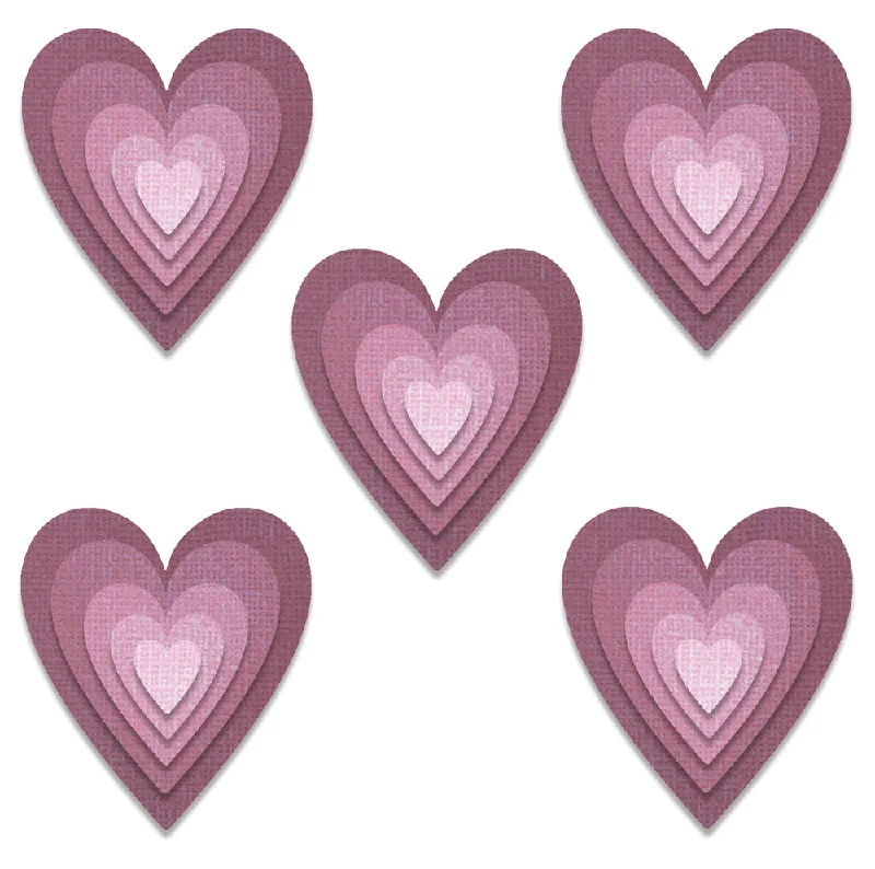 Sizzix Thinlits Die Set 25PK - Stacked Tiles, Hearts by Tim Holtz