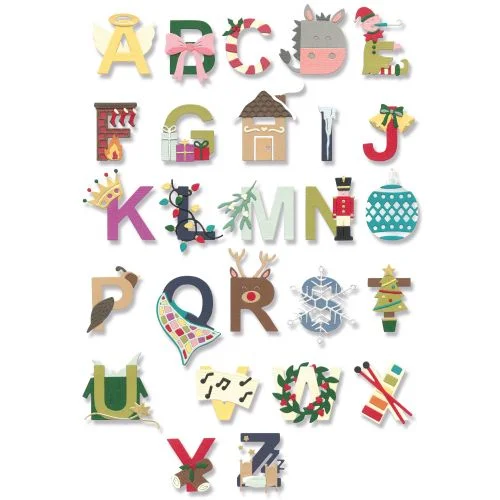 Thinlits Die Set 26PK - Christmas Alphabet