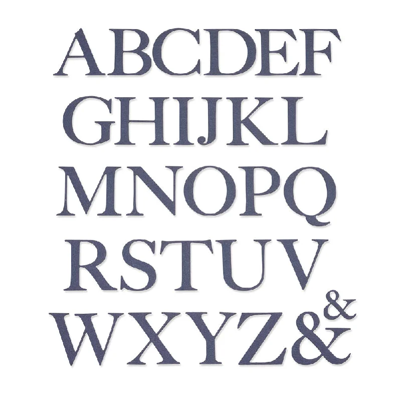 Sizzix Thinlits Die Set 28PK - Serif Alphabet