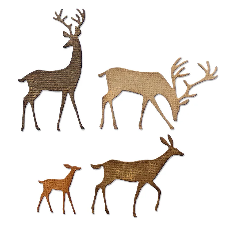 Sizzix Thinlits Die Set 4PK - Darling Deer by Tim Holtz