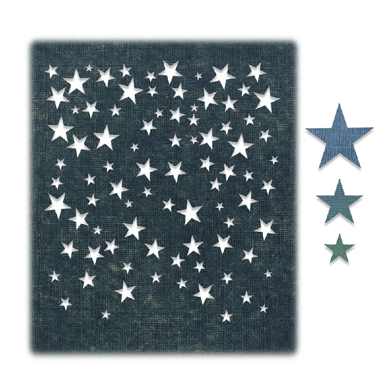 Sizzix Thinlits Die Set 4PK - Falling Stars by Tim Holtz