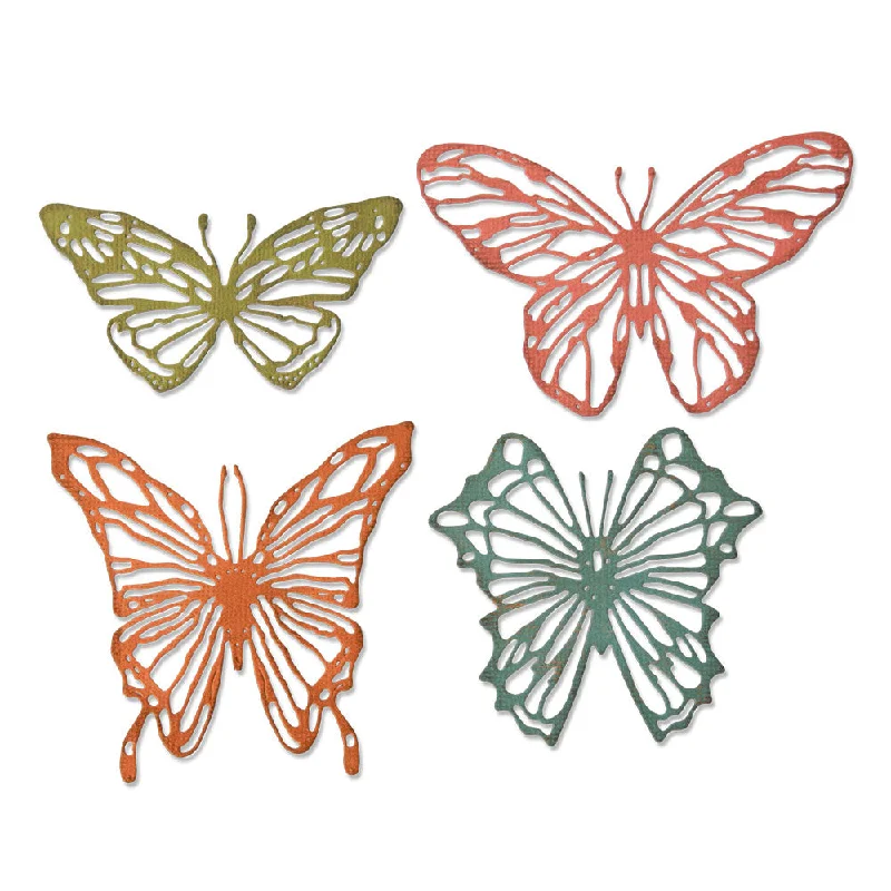 Sizzix Thinlits Die Set 4PK - Scribbly Butterflies by Tim Holtz