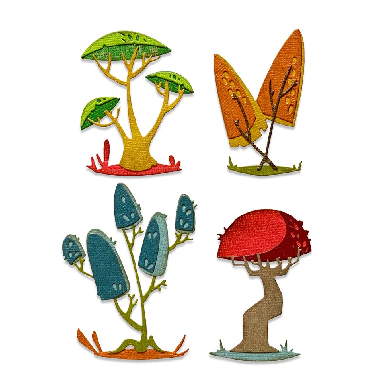 Sizzix Thinlits Die Set 5PK - Funky Toadstools by Tim Holtz