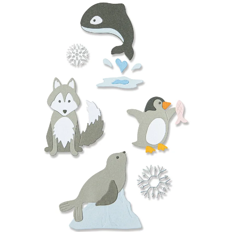 Sizzix Thinlits Die Set 8PK - Arctic Animals