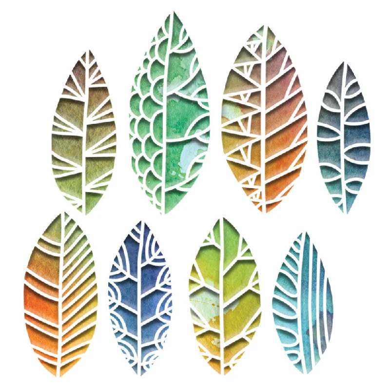 Sizzix Thinlits Die Set 8PK - Cut Out Leaves by Tim Holtz