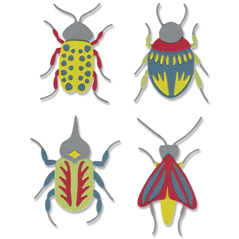 Sizzix Thinlits Die Set 9PK - Patterned Bugs