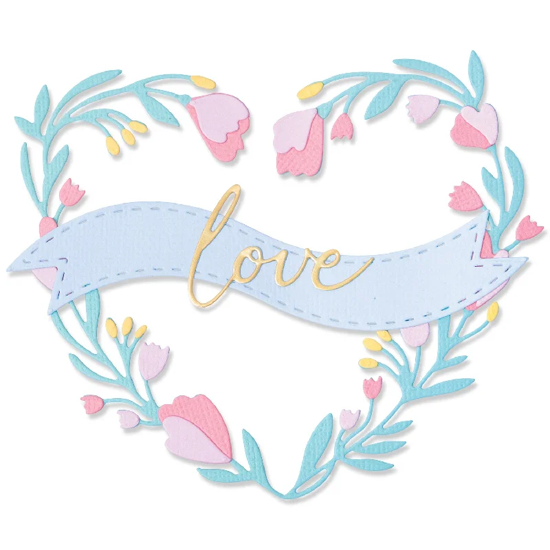 Sizzix Thinlits Dies - Spring Heart by Lisa Jones