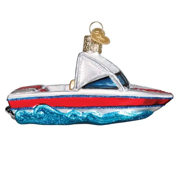 Ski Boat Ornament - Old World Christmas