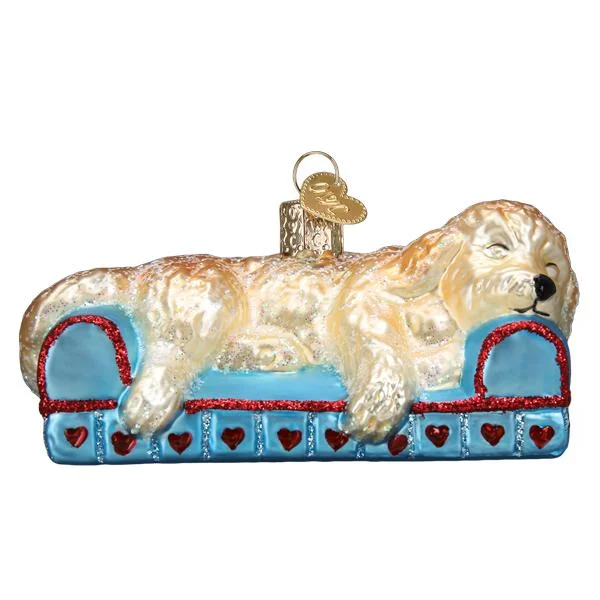 Sleepy Doodle Dog Ornament - Old World Christmas