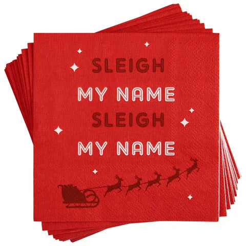 Sleigh My Name Beverage Napkin