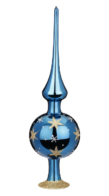 Sparkling Sky Tree Topper, night sky pearl, 9.9" by Inge Glas of Germany