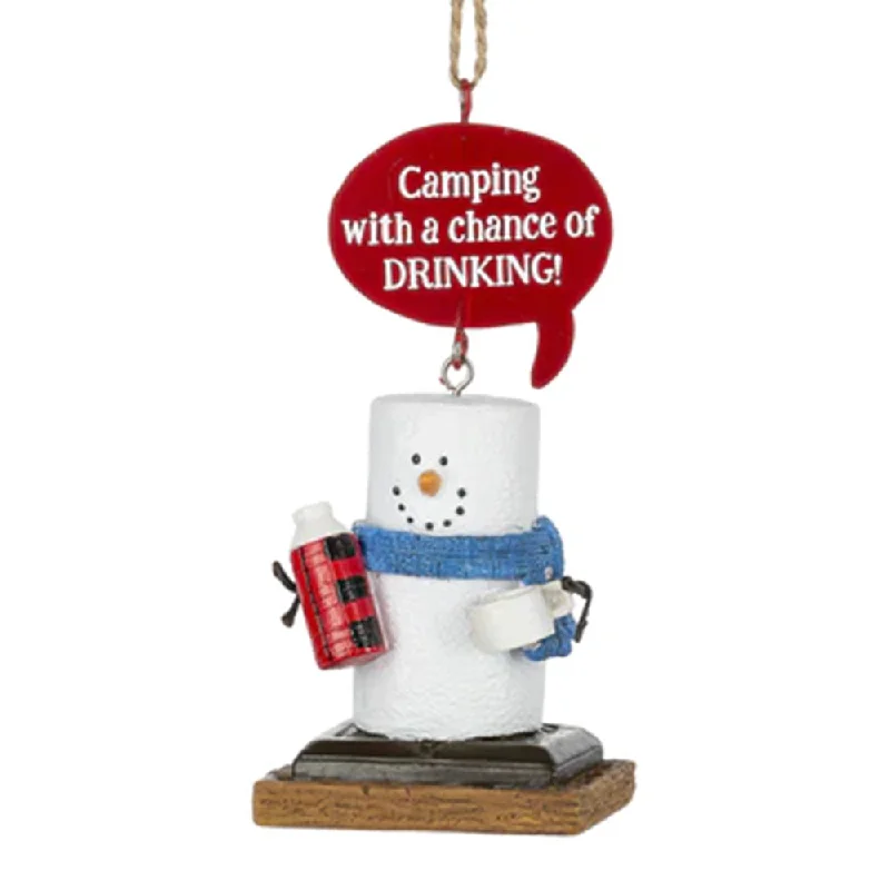 S'mores Camping with a Chance of Drinking Ornament