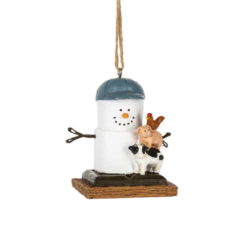 S'mores Farmer Ornament