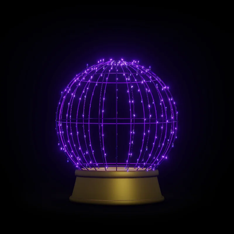 Purple Snow Globe