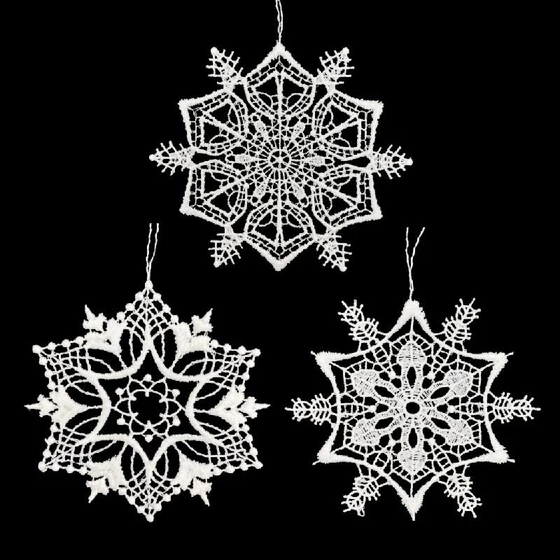 White Snowstar Lace Ornament by StiVoTex Vogel