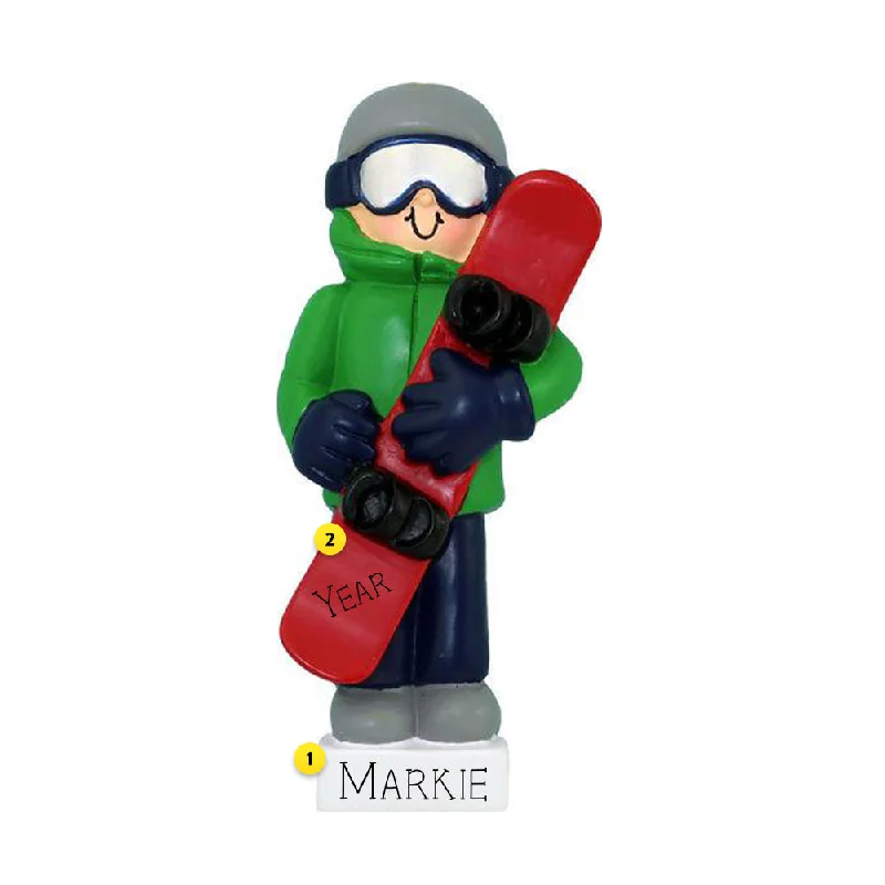 Personalized Snowboarder Ornament