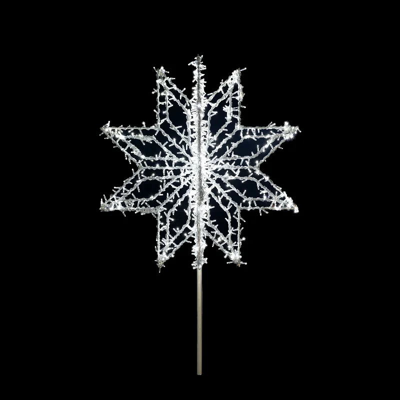 Snowflakes Tree Topper Cold White