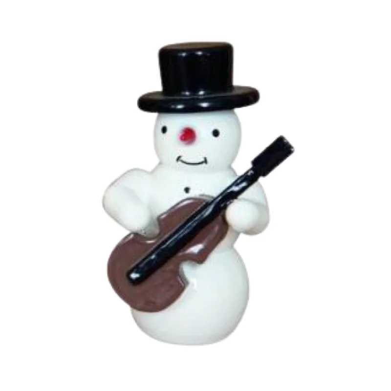 Snowman Band, Snowman with Guitar by Erzgebirgische Holzkunst Gahlenz GmbH