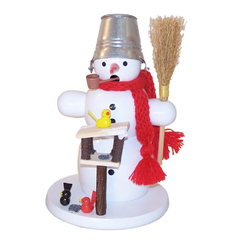 Snowman with Birdhouse Incense Smoker by Volker Zenker