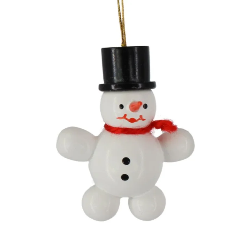 Snowman Ornament with Tophat, Black by Volker Zenker