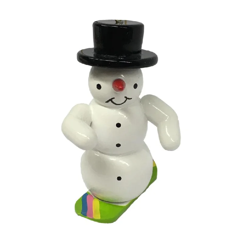 Snowman with Snowboard by Erzgebirgische Holzkunst Gahlenz GmbH