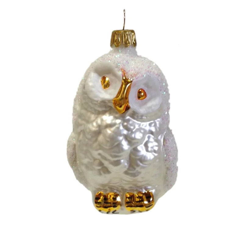 Snowy Owl Ornament by Glas Bartholmes