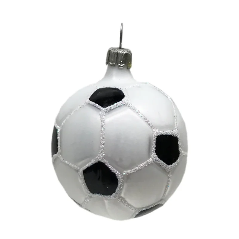 Soccer Ball with Glitter Ornament by Old German Christmas