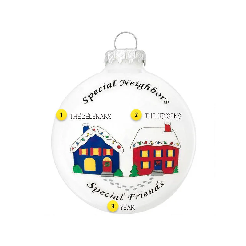 Personalized Special Neighbor Glass Bulb Ornament