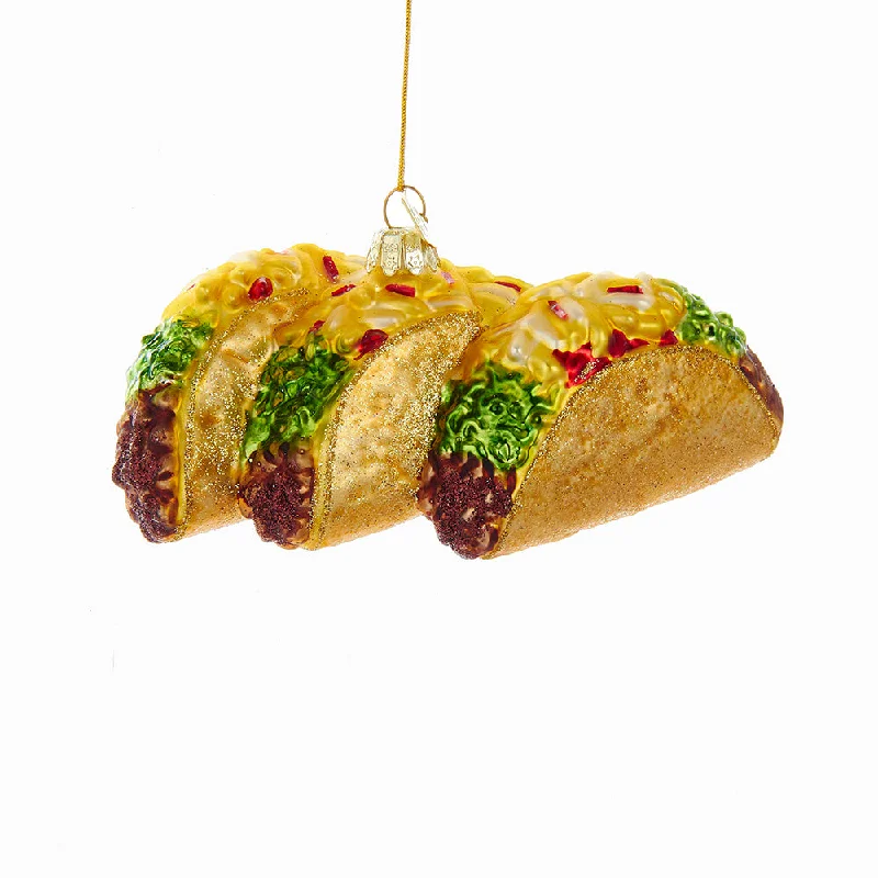 Tacos Glass Ornament