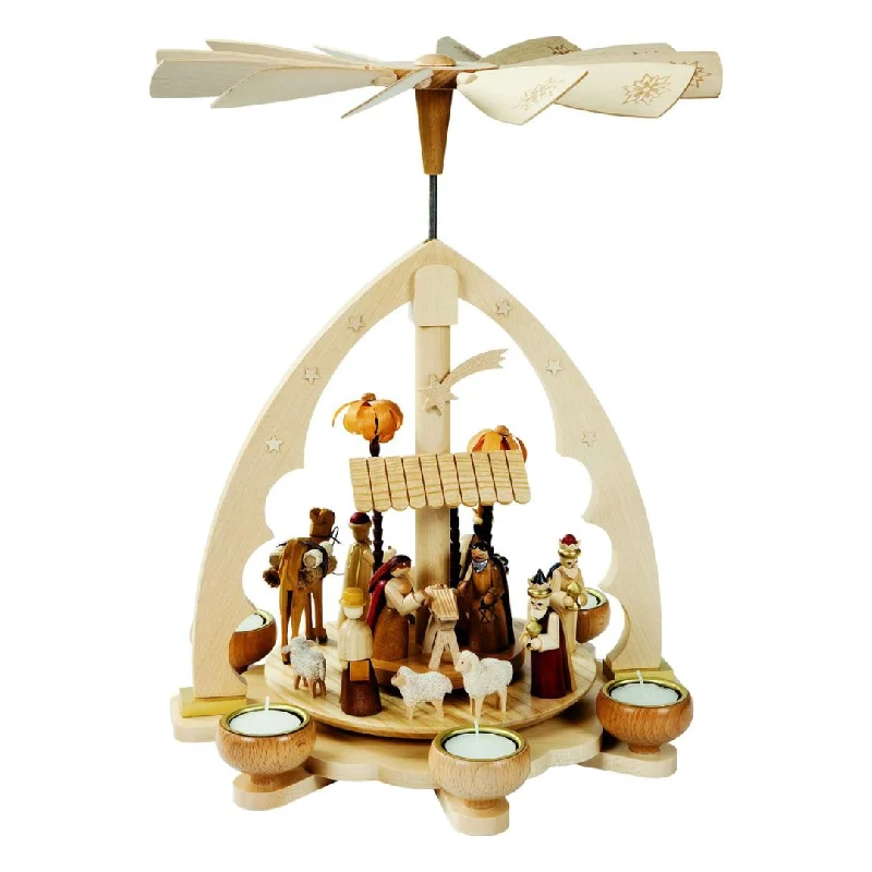 Tea Light Arched Nativity Pyramid by Richard Glasser GmbH