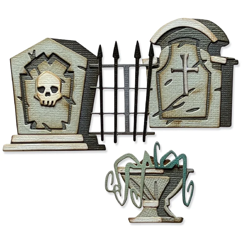 Thinlits Die Set 22PK - Graveyard, Colorize by Tim Holtz