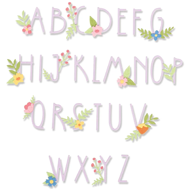 Thinlits Die Set 66PK - Floral Alphabet by Alexis Trimble