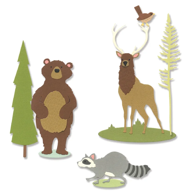 Thinlits Die Set 8PK - Forest Animals #2