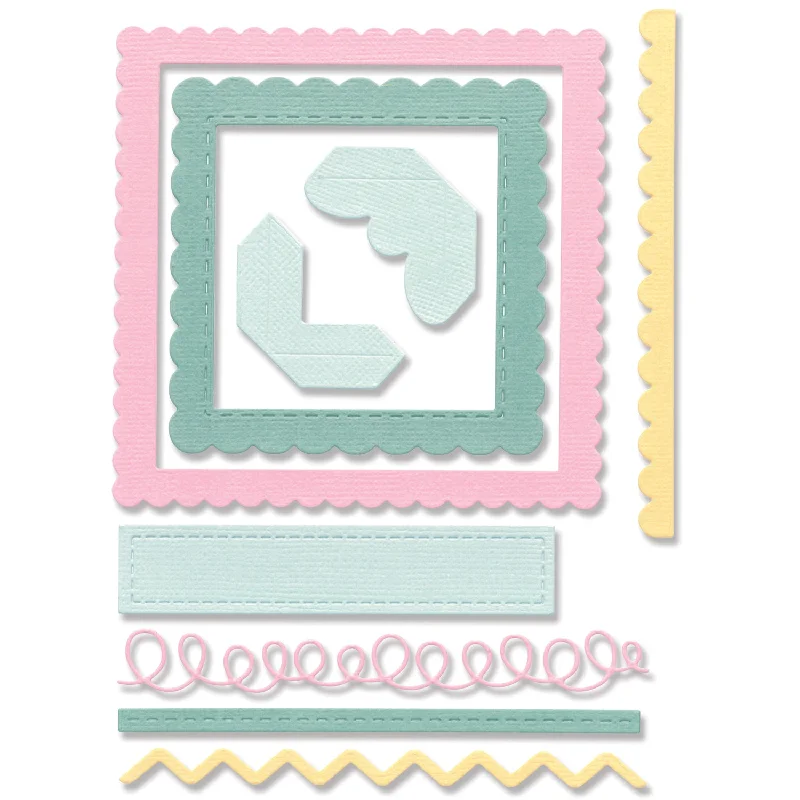 Thinlits Die Set 9PK - Fabulous Frames & Borders by Debi Potter