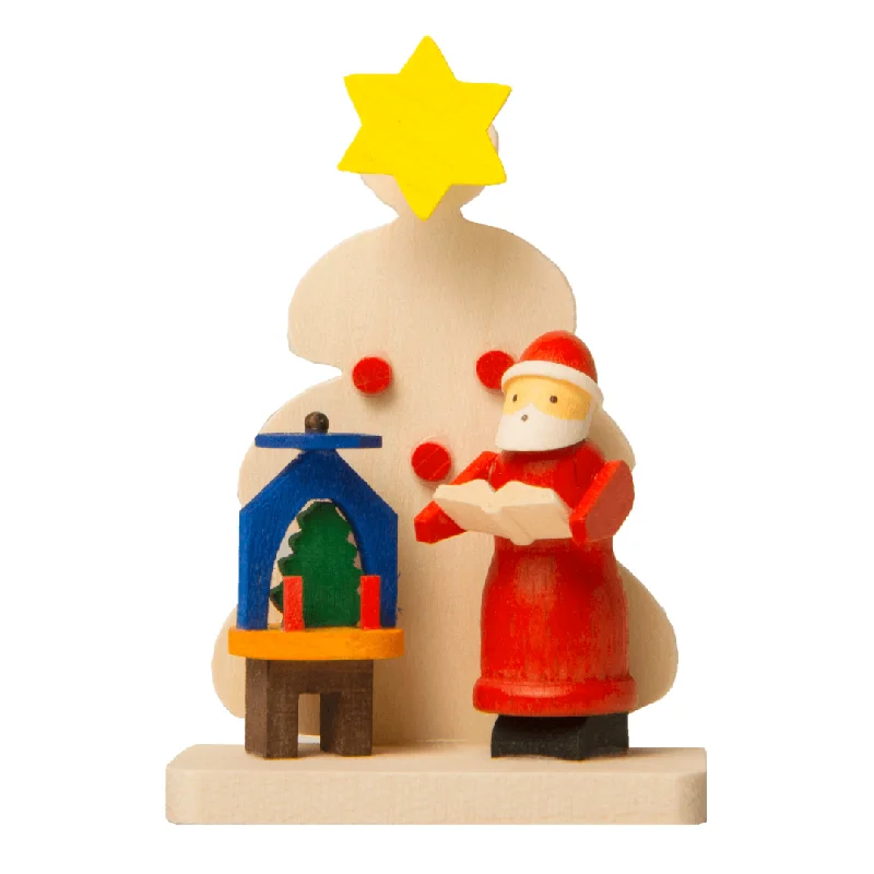 Tree Santa Claus with pyramid Ornament by Graupner Holzminiaturen