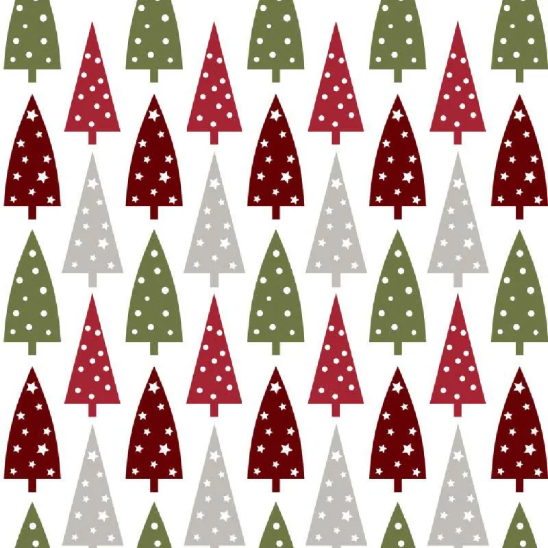 Trees in a Row Luncheon Size Paper Napkins