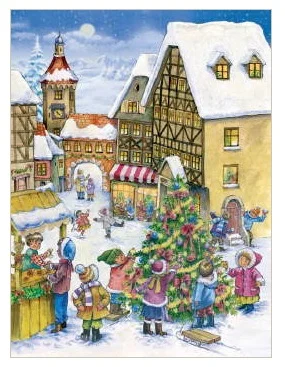 Children Decorating Town Tree Advent Calendar published by Stuttgart-based Richard Sellmer Verlag