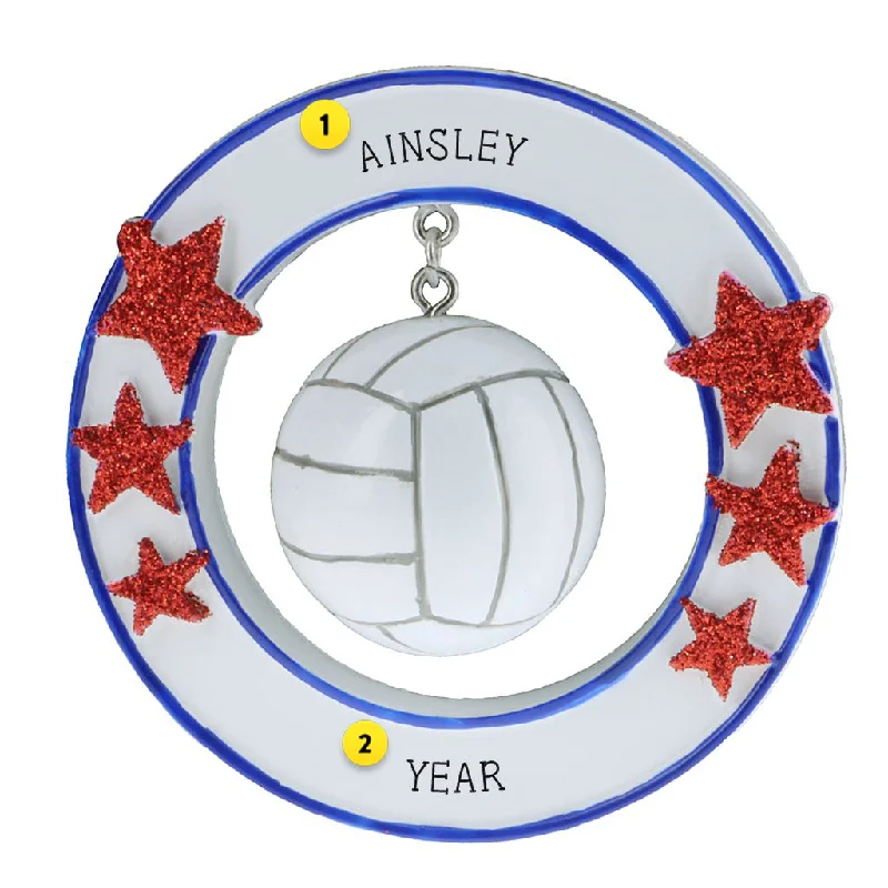 Personalized Volleyball Ornament