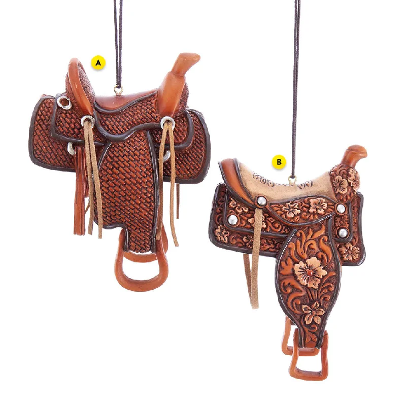 Personalized Western Saddle Ornament