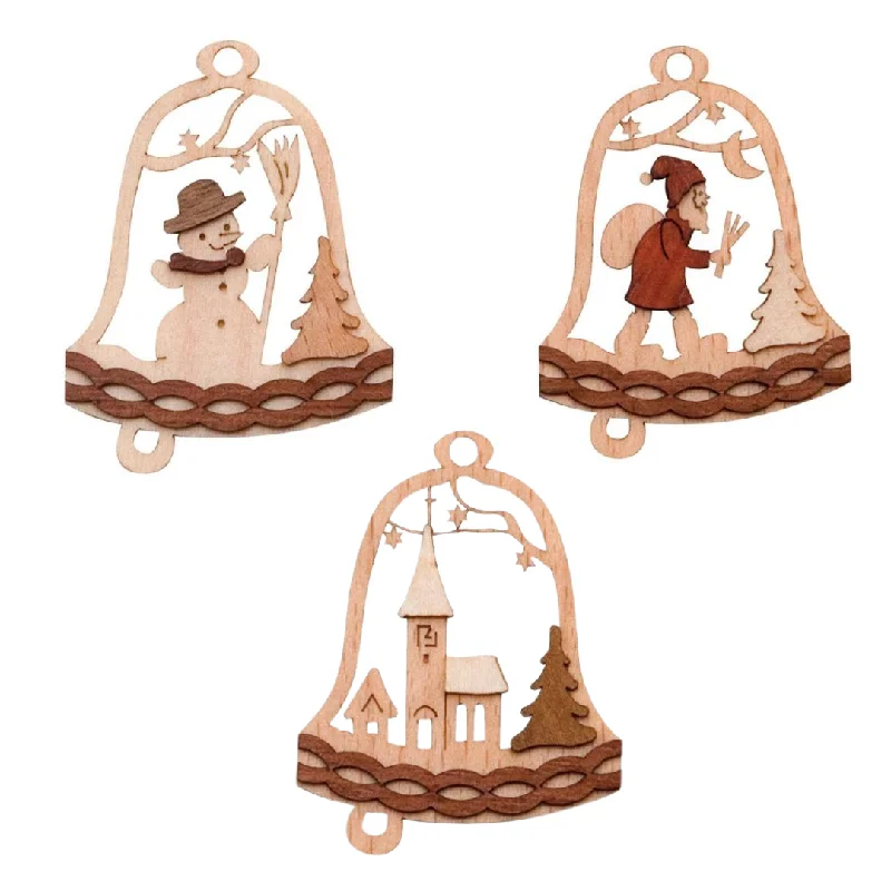 Wood Bell Ornaments by Kuhnert GmbH