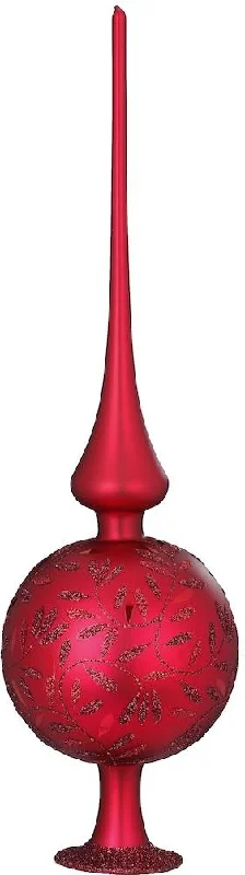 Delights Finial Tree Topper, oxblood matte, 14.2" by Inge Glas of Germany